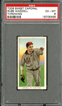 1909 T206 Rube Waddell Throwing PSA EX-MT 6